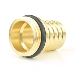 Messing Schlauchtülle mit Außengewinde u. Dichtung 1/2" x 12 mm
