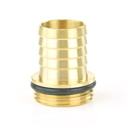 Messing Schlauchtülle mit Außengewinde u. Dichtung 1" x 25 mm