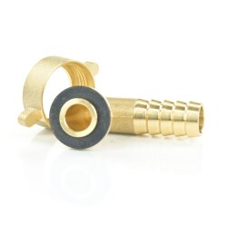 Messing Winkelschlauchtülle mit Innengewinde 3/4" x 14 mm