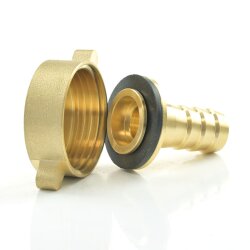 Messing Schlauchtülle mit Innengewinde (Überwurfmutter)