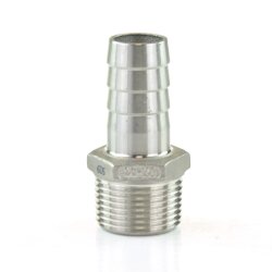 Edelstahlschlauchtülle mit Außengewinde 1/8" x 6 mm