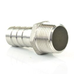 Edelstahlschlauchtülle mit Außengewinde 1 1/4" x 32 mm