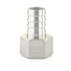 Edelstahlschlauchtülle mit Innengewinde 3/4" x 19 mm