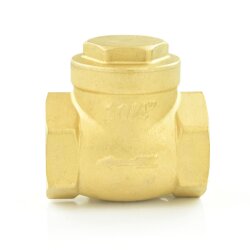 Messing Rückschlagklappe 2x Innengewinde 3/4" (26,44 mm)