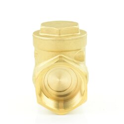 Messing Rückschlagklappe 2x Innengewinde 3/4" (26,44 mm)