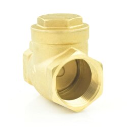 Messing Rückschlagklappe 2x Innengewinde 3/4" (26,44 mm)