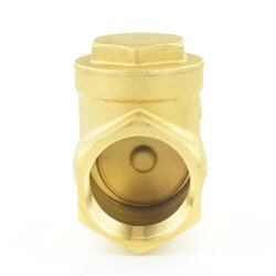 Messing Rückschlagklappe 2x Innengewinde 1 1/2" (47,80 mm)