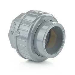 Messingverschraubung PVC-Muffe x Innengewinde 25 mm x 3/4" (26,44 mm)