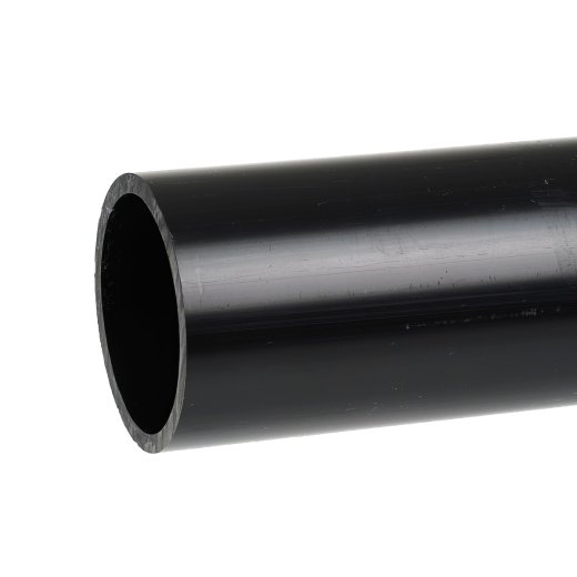 PVC Rohr grau und transparent zum Kleben
