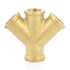 Messing 4-Wege-Verteiler 4x Innengewinde 1/2" (20,96 mm)