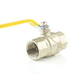 Messingkugelhahn für Gas 2x Innengewinde 3/4" (26,44 mm)