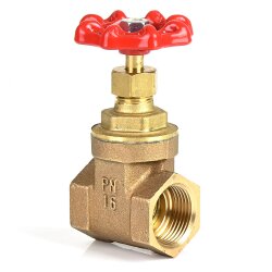 Rotguss Absperrschieber mit Handrad, 2x Innengewinde 3" (87,88 mm)