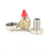 Messing KFE-Kugelhahn, selbstdichtend mit Außengewinde 1/2", Schlauchtülle 12 mm