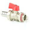 Messing KFE-Kugelhahn, selbstdichtend mit Außengewinde 1/2", Schlauchtülle 12 mm