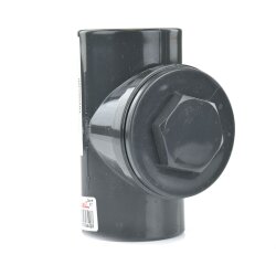 PVC-Rückstauventil mit frei hängender Klappe 32 mm