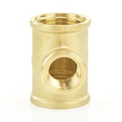 Messing T-Stück reduziert 1" x 3/4" x 1"