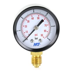 Manometer 50 mm Gehäuse, Anschluss 1/4" unten 0...