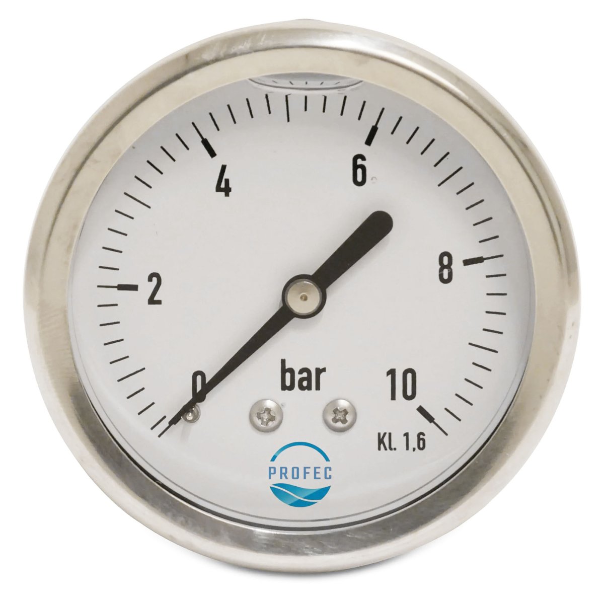 GlycerinManometer 63 mm Gehäuse, Anschluss 1/4" hinten 0 2,5 bar