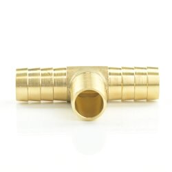 Messing Schlauchverbinder T-Stück, Schlauchtülle 9,5 mm (3/8")
