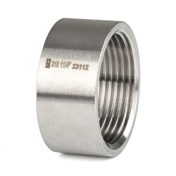 Nr. 272 Edelstahl Gewindemuffe halb 1/8" (9,73 mm) 2x Innengewinde