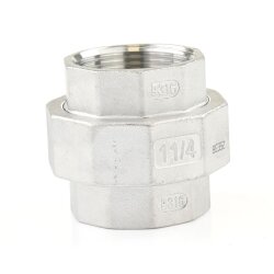 Nr. 330 Edelstahl Verschraubung mit Dichtung 2x Innengewinde