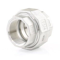 Nr. 330 Edelstahl Verschraubung 1/2" (20,96 mm) mit Dichtung 2x Innengewinde