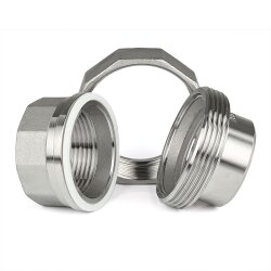 Edelstahl Verschraubung 3/8" mit Dichtung,...