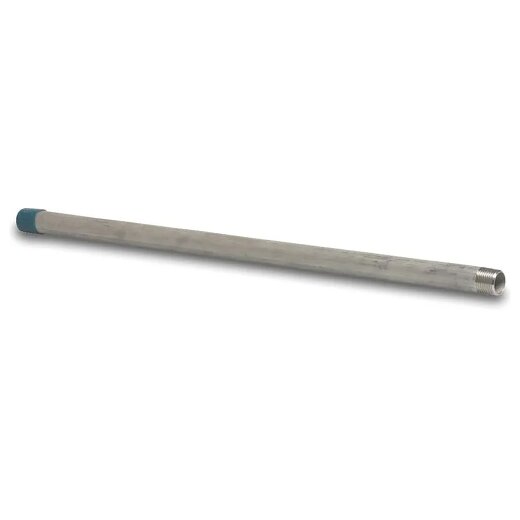 Edelstahl (AISI 304) Rohrnippel 1/2", 2x Außengewinde 500 mm