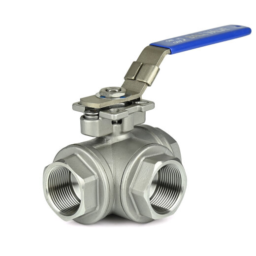 Produktbild von Hydraulischer 3-Wege T-Port Kugelhahn – BSPP-Anschluss, Größen Von 1/4" Bis 1 1/2" – Robust Für Deine Anlage