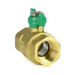 Messingkugelhahn mit Flügelgriff für Trinkwasser DVGW-geprüft 2x Innengewinde 1" (33,25 mm)
