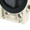 Praher Absperrklappe K4 mit Handhebel, PVC-U/FPM 160 mm (DN 150)