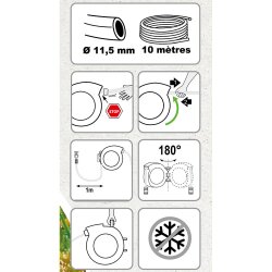 Gartenschlauchaufroller mit Aufrollautomatik und 30 m Schlauch