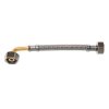 8 mm Sanitärschlauch mit Edelstahlgewebe und Bogen, 2x Innengewinde 3/8", 1/2" oder 3/4"