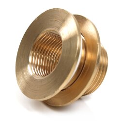 Messing Regentonnendurchführung Außengewinde 3/4" x Innengewinde x 1/2"