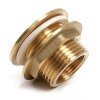 Messing Regentonnendurchführung Außengewinde 3/4" x Innengewinde x 1/2"
