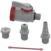 Praher PVC-C Laborkugelhahn 1/4" inkl. Zubehör, EPDM-Dichtung