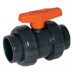 Praher S6 PVC-U Kugelhahn 2x Klebemuffe 16 mm