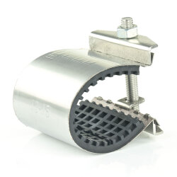 Gebo Unifix Mini Edelstahl-Dichtschelle für Metallrohre 100 mm x 69-73 mm