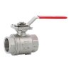 Edelstahl-Kugelhahn mit ISO-Top für Antriebe 2x IG