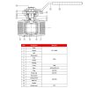 Edelstahl-Kugelhahn mit ISO-Top für Antriebe 2x IG 1 1/2" (47,80 mm)
