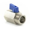 MT Messing Minikugelhahn 1/2" (20,96 mm) IG x AG - blauer Griff
