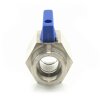 MT Messing Minikugelhahn 1/4" (13,16 mm) IG x AG - blauer Griff