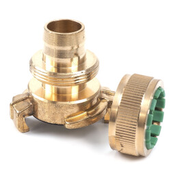 Messing Schnellkupplung mit Klemmverbinder für Schlauch 19 mm