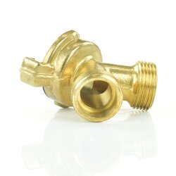 3-Wege-Verteiler mit Schnellkupplung und 2x Außengewinde 3/4" (26,44 mm)