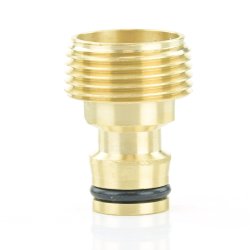 Hahnanschluss mit Außengewinde 3/4" (26,44 mm) und Klickstecker Messing