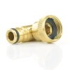 Hahnanschluss mit Innengewinde 3/4" und Klickstecker 90° Messing
